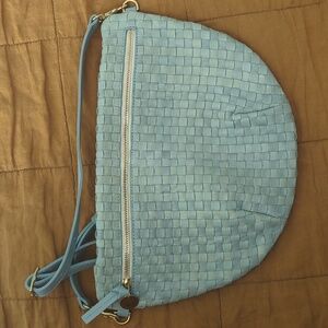 Clare V Blue Checkered Grande Fanny Bag